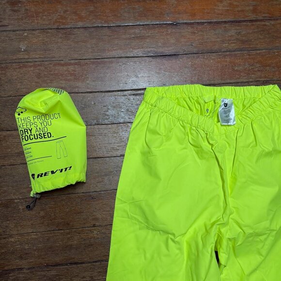 NEW Rev'it Rain Pants Acid 3 H2O, Neon Yellow, Medium - Picture 6 of 7